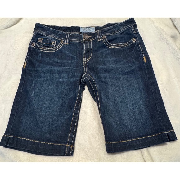 Aeropostale Pants - Vintage Y2K Aeropostale Flap Pocket Denim Bermuda Shorts Dark Wash Jorts Sz 5/6